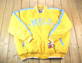 Vintage 1990s Deadstock NBA Hardwood Classics MPLS Minneapolis Lakers Satin Button Up Windbreaker Basketball Jacket