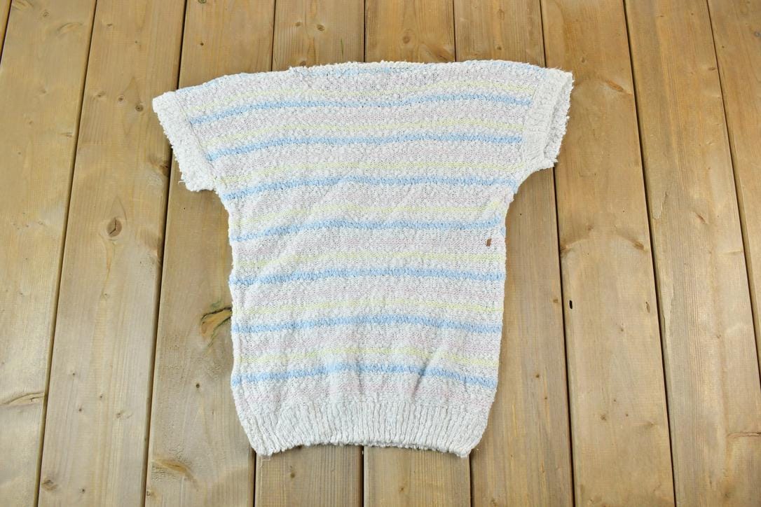 Vintage 1970s Striped Knit Single Stitch T-Shirt