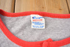 Vintage 1980s Huron Champion Henley Ringer T-Shirt Made In USA