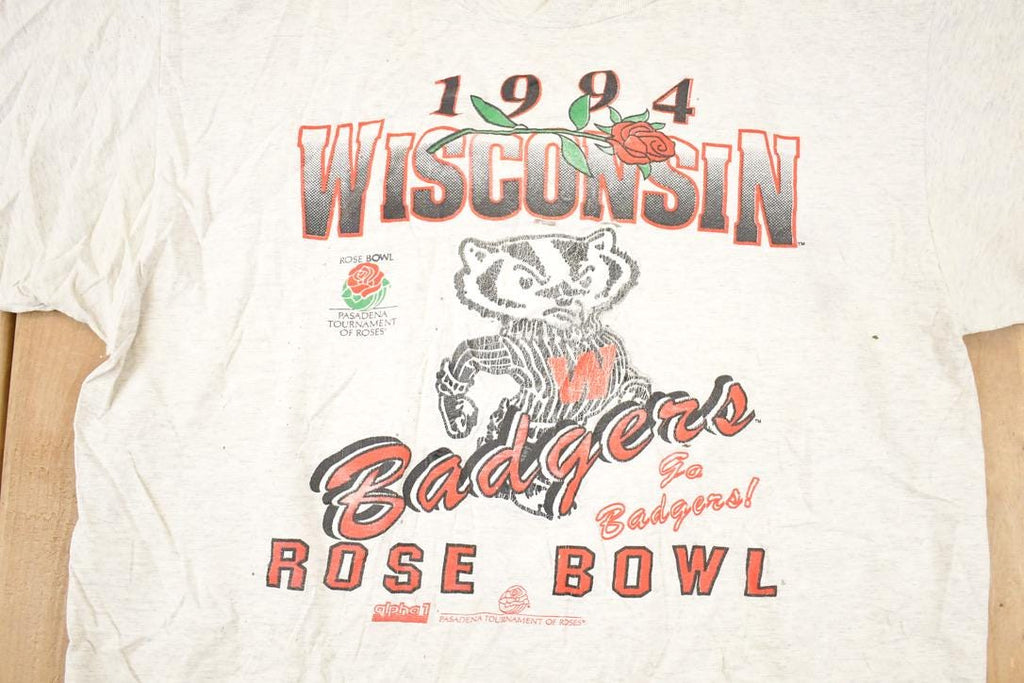 Vintage 1994 Wisconsin Badgers Rose Bowl Collegiate T-Shirt Men's L