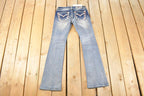 Vintage Deadstock Y2K Grace In LA Bedazzled Low Rise Jeans Women's Size 27 x 31