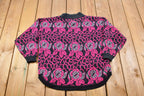 Vintage Alyssa Brooke Floral Rose Knitted Sweater