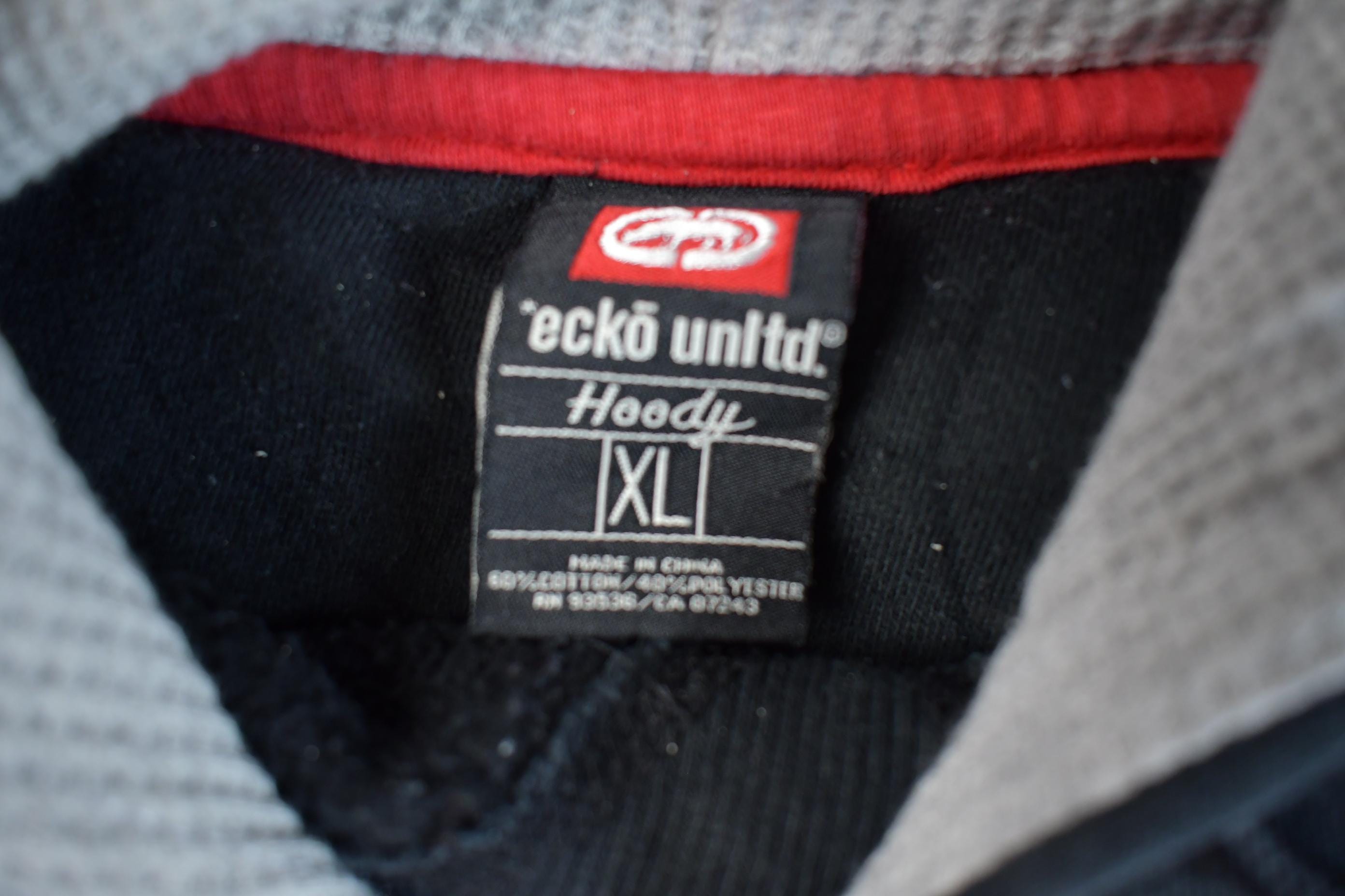 Vintage Y2K Ecko Unlimited Embroidered Hoodie - XL