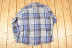Vintage 1990s Wearguard Plaid Flannel Button Up Shirt Men's L