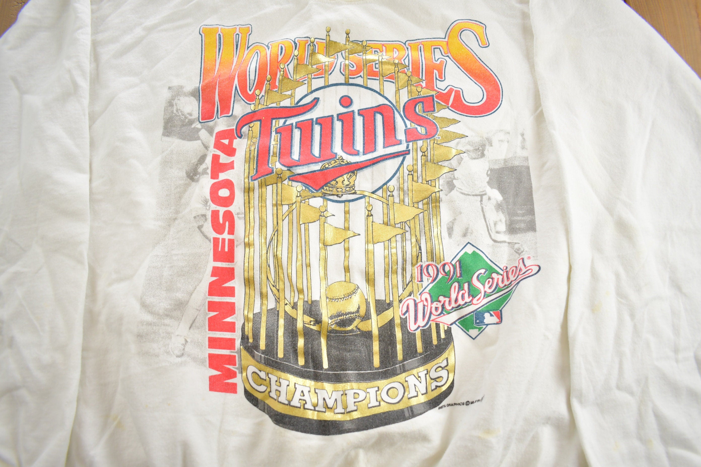 Vintage 1991 Minnesota Twins MLB Baseball Champions Crewneck Sweatshirt Made In USA