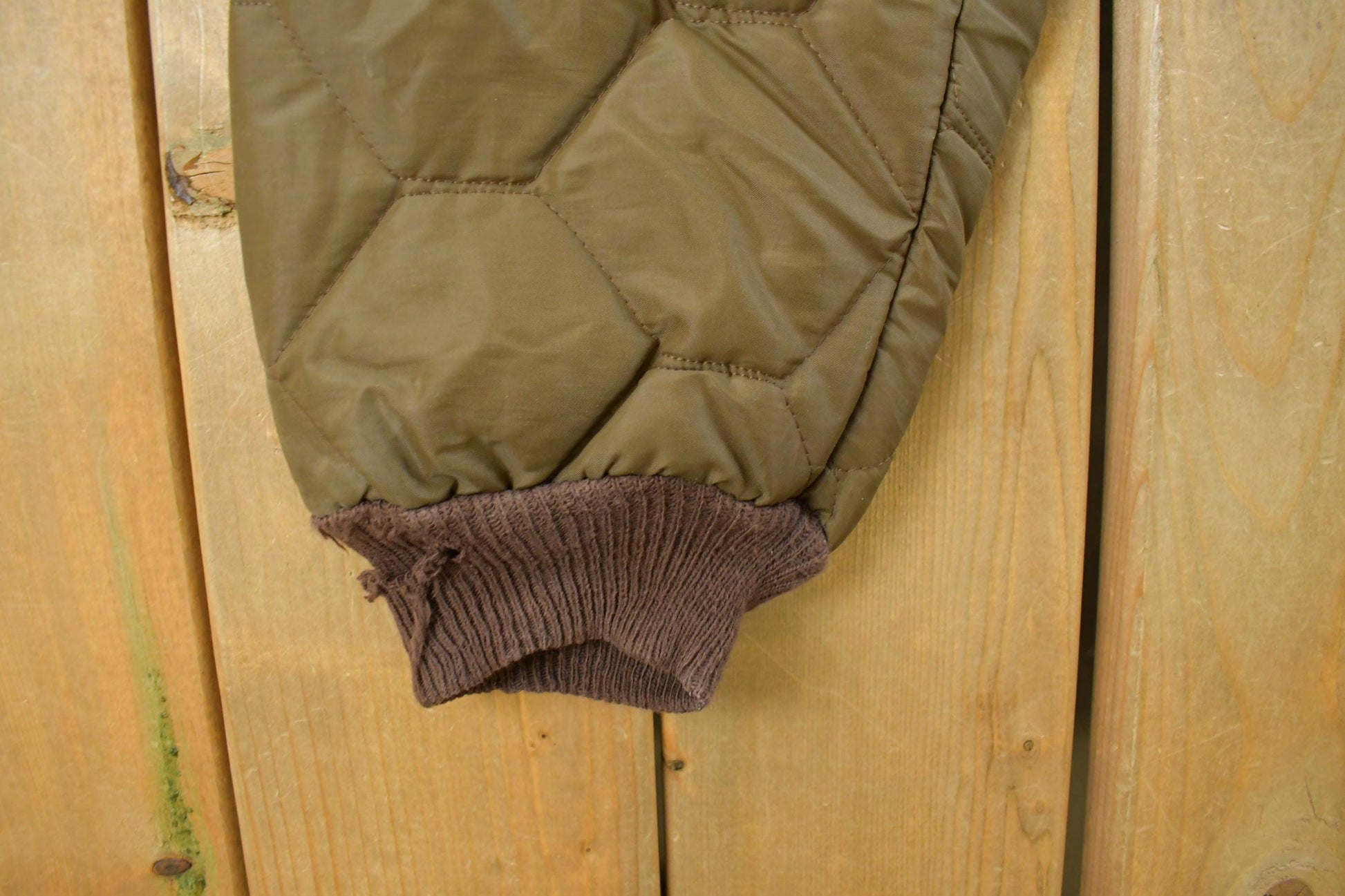 Vintage 1980s Diamond Quilted Brown Puffer Pants Men's Large