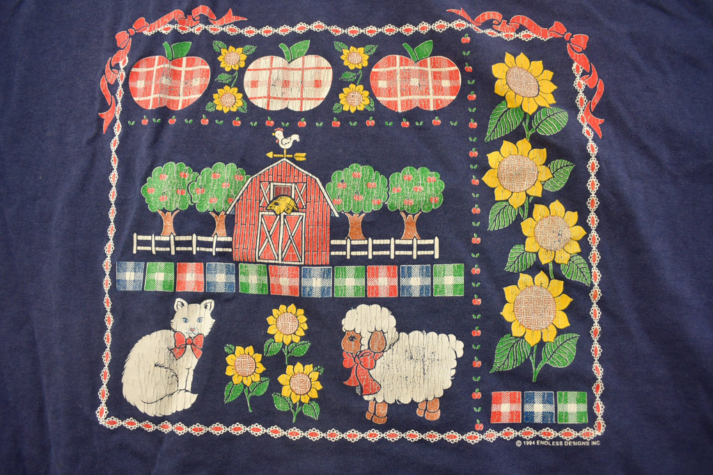 Vintage 90's Cute Animals On The Farm T-Shirt