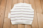 Vintage 1990s Sweet Tree Striped Knitted Sweater Vest