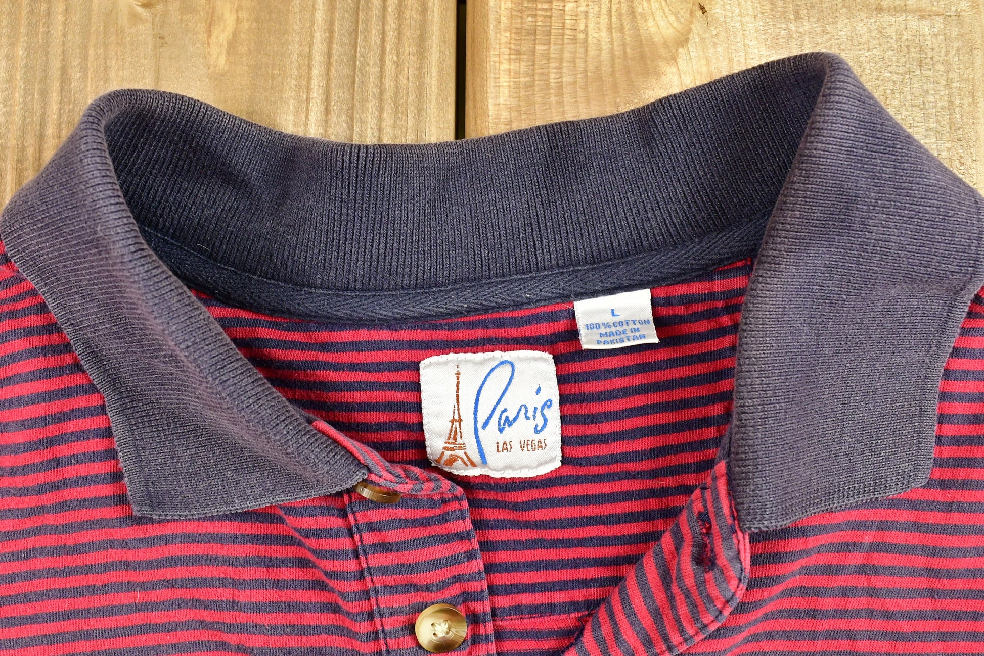 Vintage Striped Short Sleeve Polo Shirt