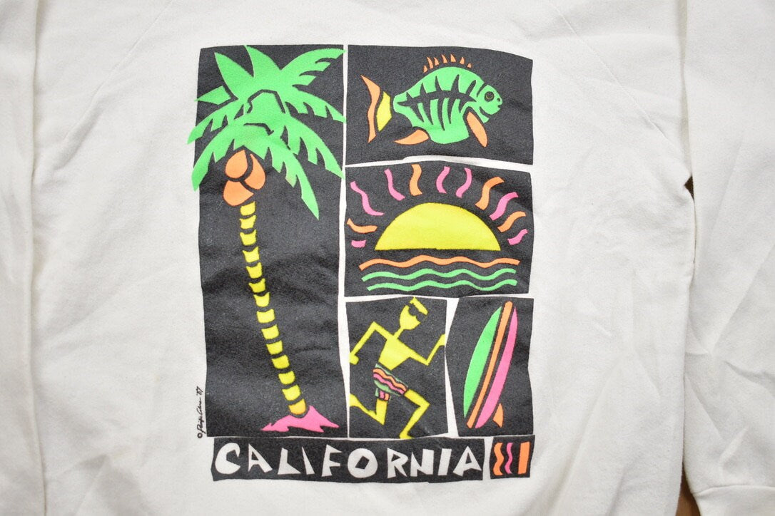 Vintage 1980s California Crewneck Sweatshirt / 80s Crewneck / Souvenir Sweater / Streetwear / Travel And Vacation / 80s California Crewneck