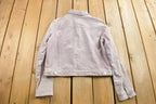Vintage 1990s Paul Harris Designs Suede Trucker Jacket