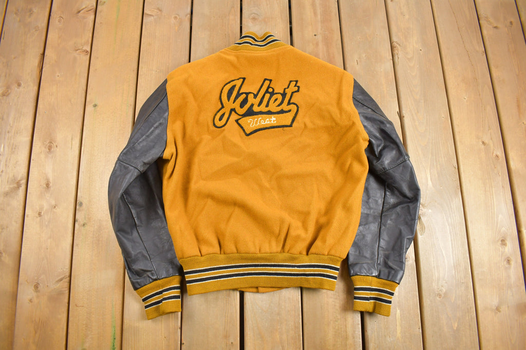 Vintage 1980s Juliet West Holloway Leather Varsity Jacket