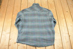 Vintage 1990s Converse One Star Plaid Button Up Shirt Men's L / 90's Rugged Polo