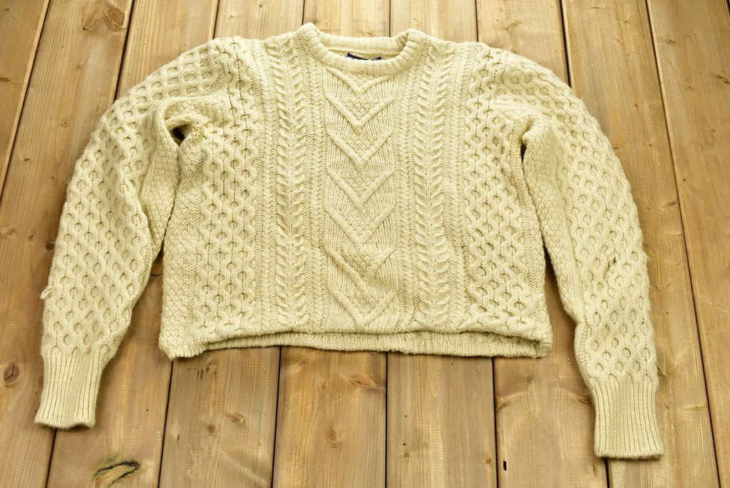 Vintage Pendleton 1980s Cropped Cable Knit Sweater