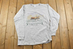 Vintage 1990s Yellowstone National Park Moose Souvenir Long Sleeve T-Shirt