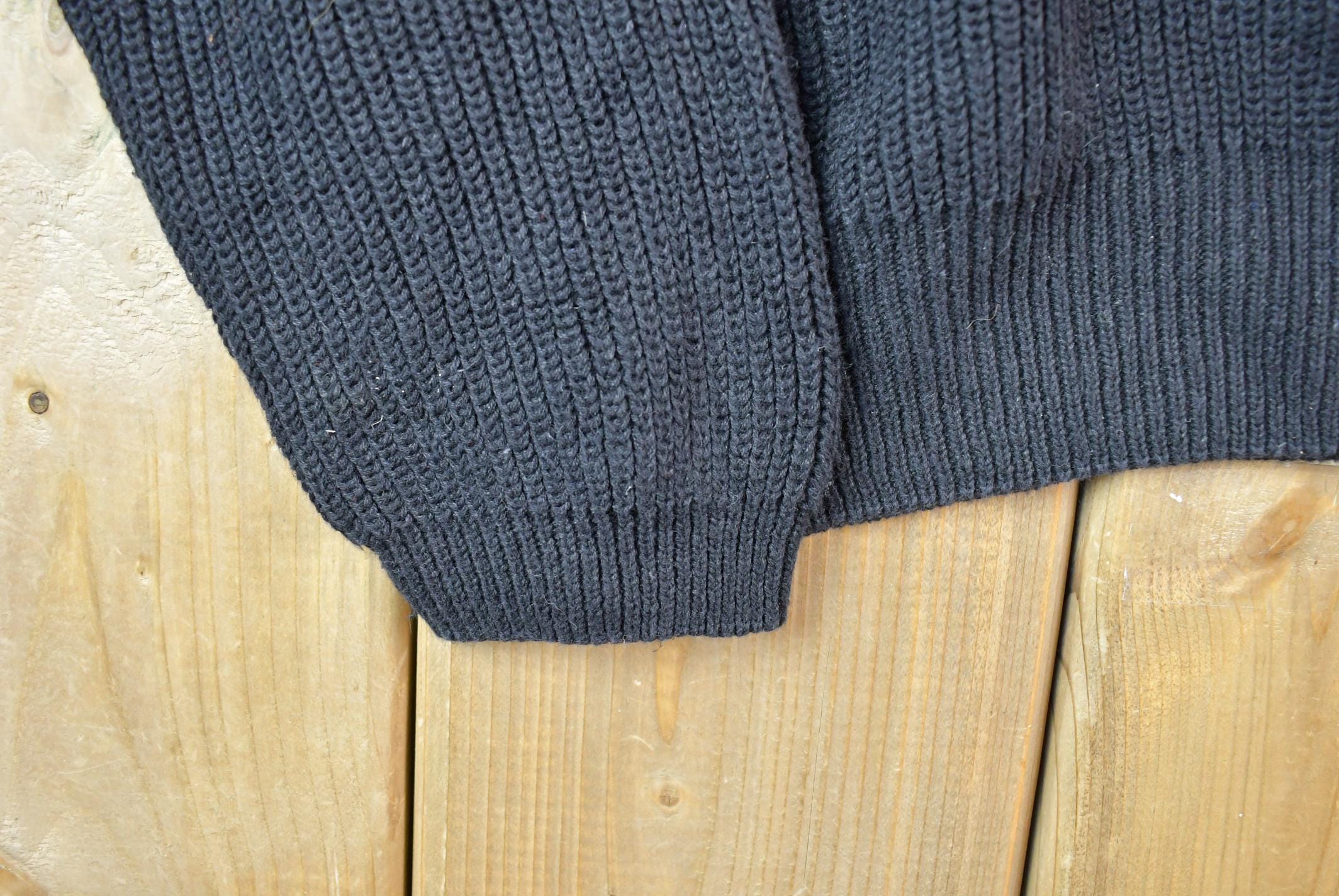 Vintage 1990s Norm Thomson Quarter Button Collared Knit Crewneck Sweater
