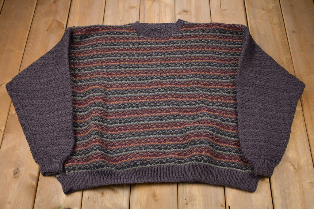 Vintage 1990s Striped Knitted Sweater