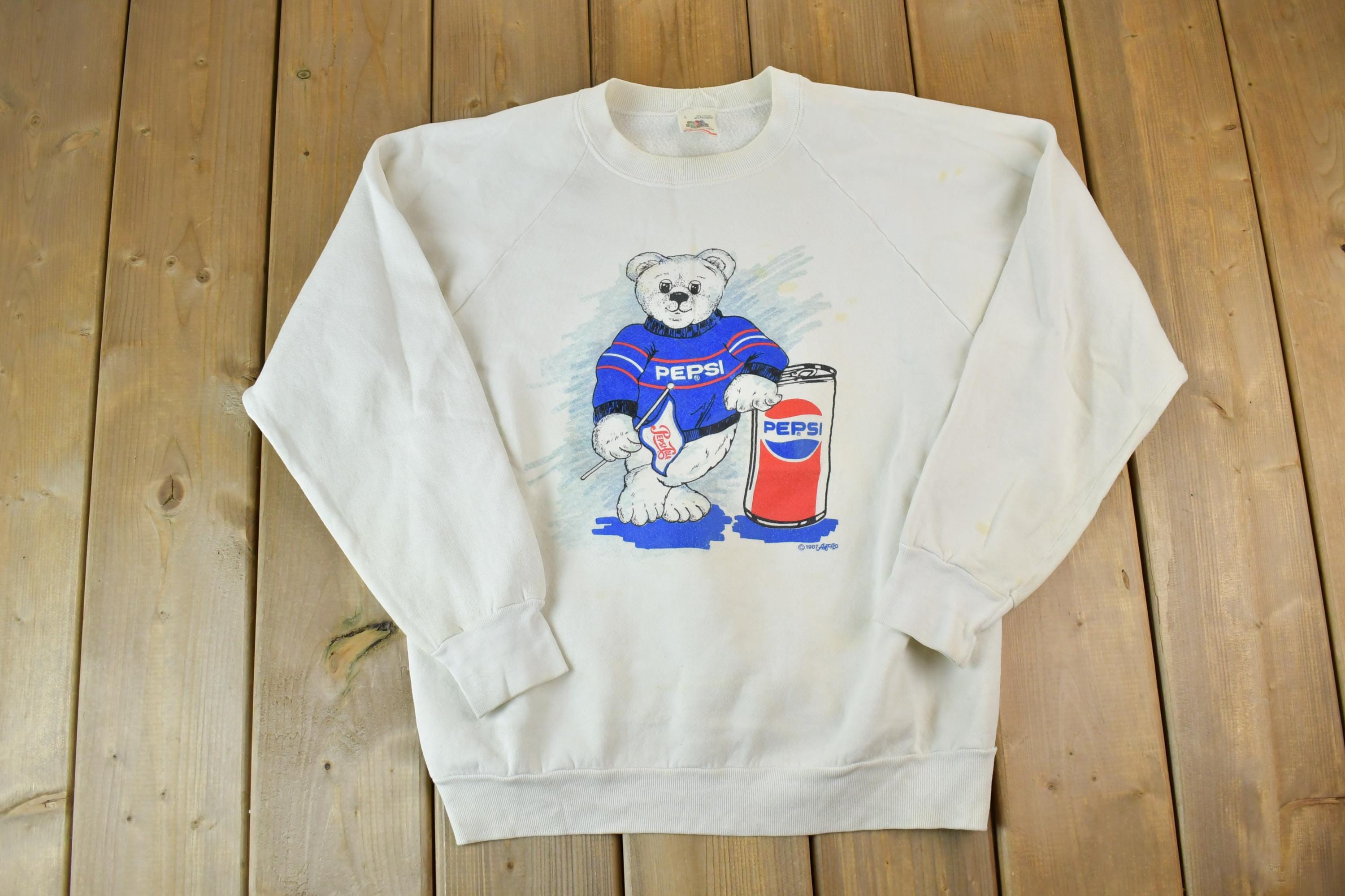 Vintage 1987 Pepsi Bear Crewneck Sweatshirt
