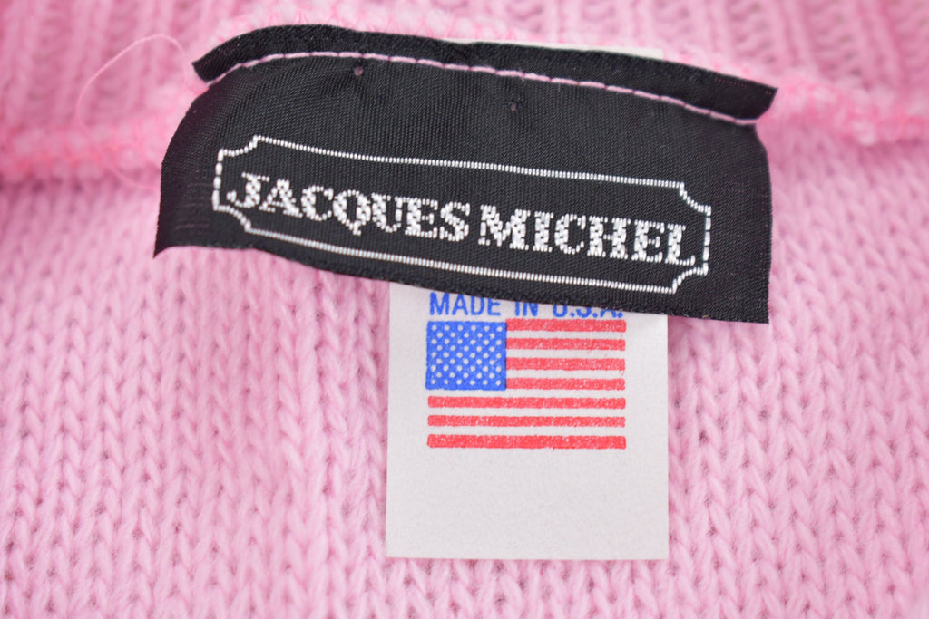 Vintage 1990s Knit Floral Crewneck Sweater