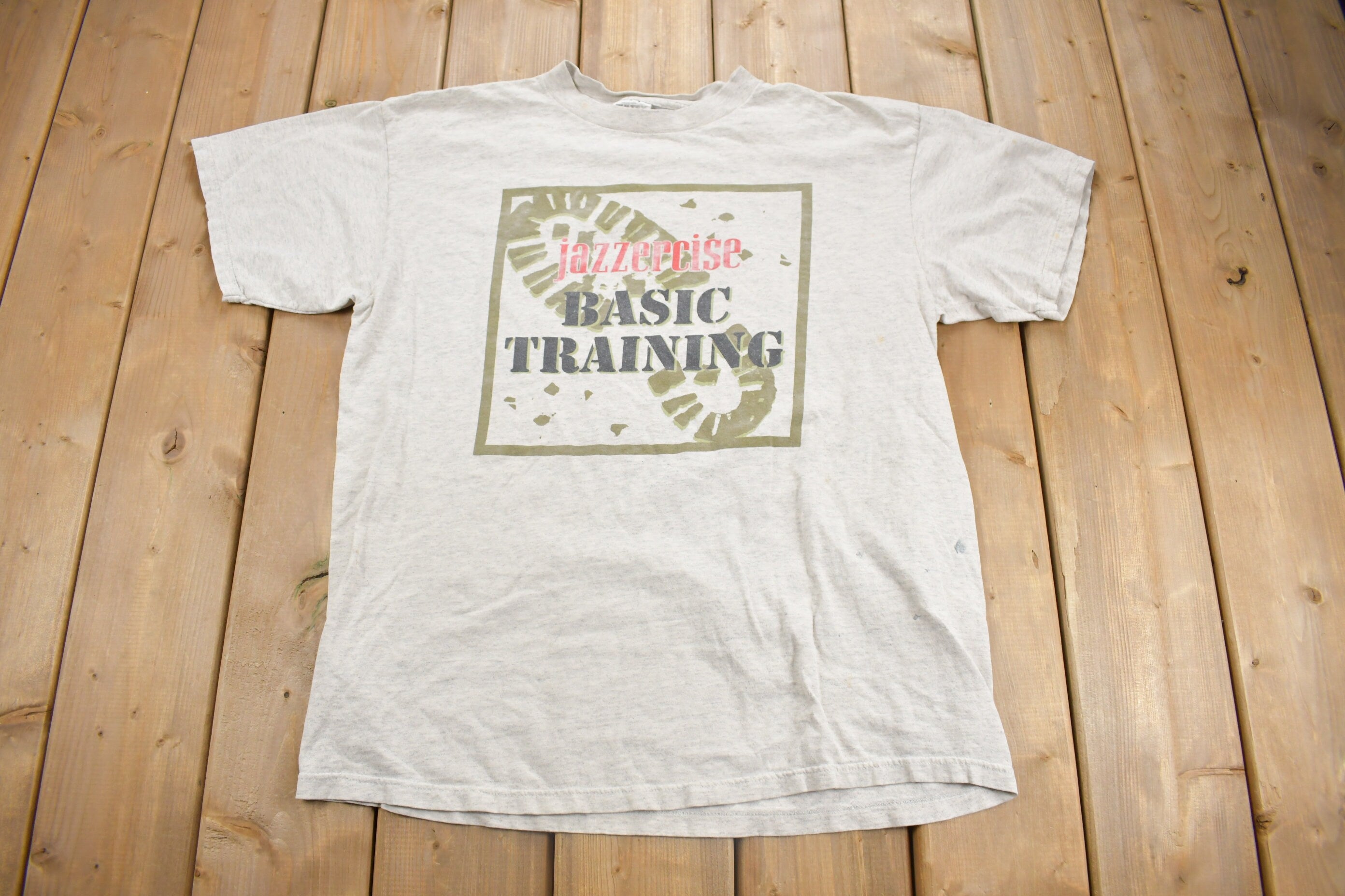 Vintage 1990s Jazzercise Basic Training Graphic T-Shirt