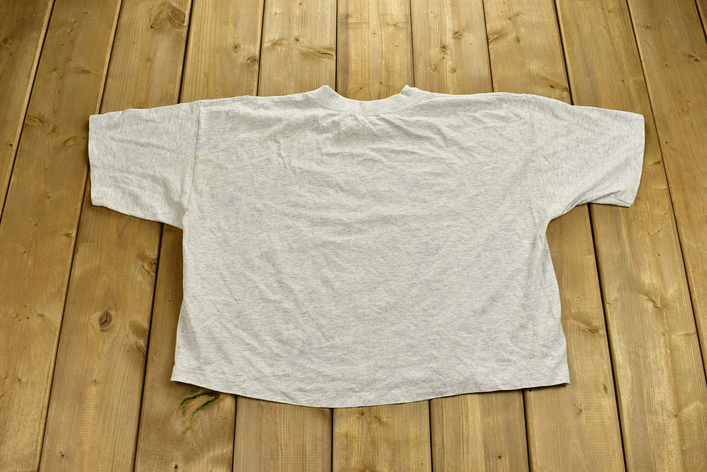 Vintage 1990s University of France Collegiate T-Shirt  Americana  Sportswear  Athleisure  Made In USA  Crop Top  Single Stitch