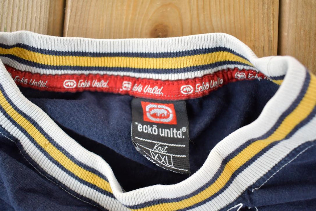 Vintage 1990s ECKO Unltd Heavy Rugby Style Crewneck Sweatshirt  90s Crewneck  Made In USA  Streetwear  Embroidered 72 Marc Ecko