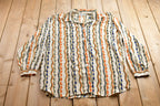 Vintage 1990s Impressions Funky Pattern Button Up Shirt