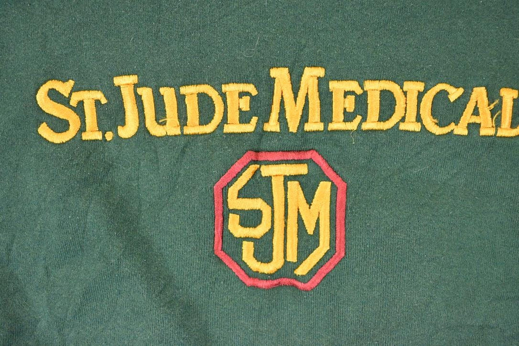 Vintage 1990s St Jude Medical Embroidered University Crewneck Sweater Mens M