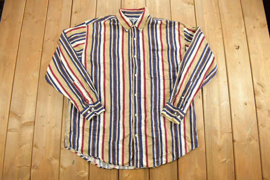 Vintage 1990s Cherokee Striped Button Up Shirt