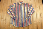 Vintage 1990s Cherokee Striped Button Up Shirt
