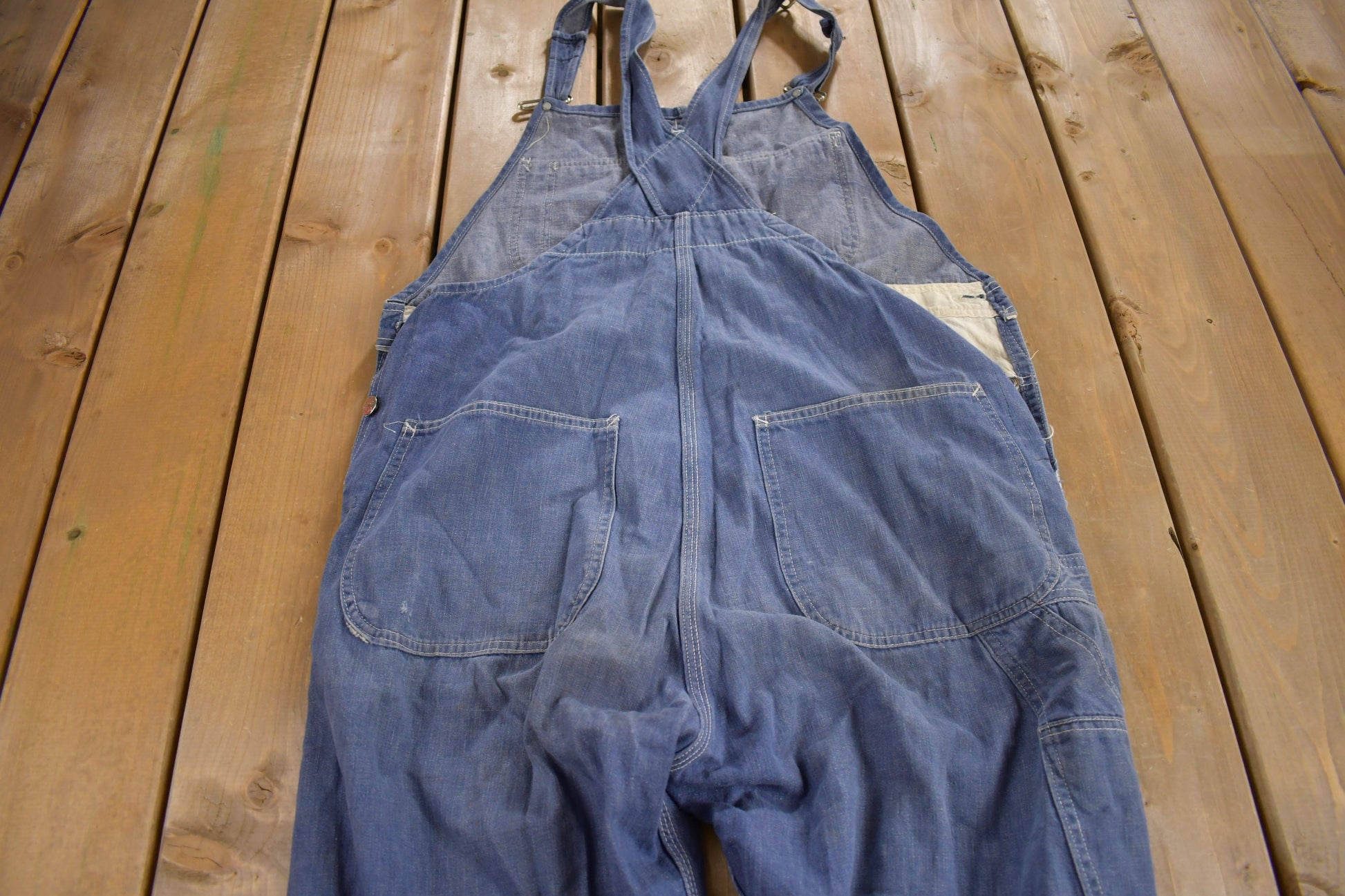 Vintage 1970s Big B Brotherhood Denim Overalls Size M