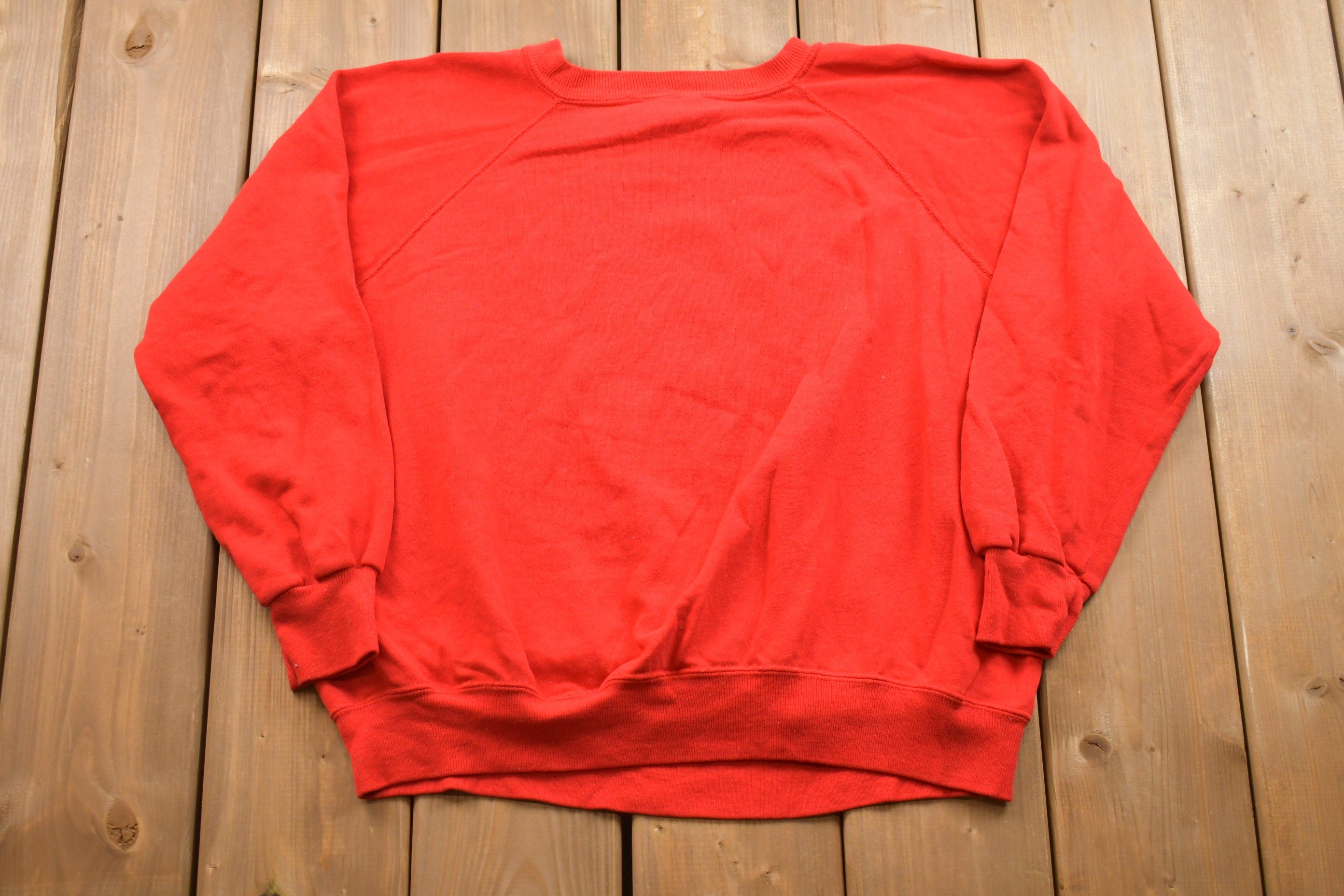 Vintage 1980s Good Education Raglan Crewneck Sweatshirt