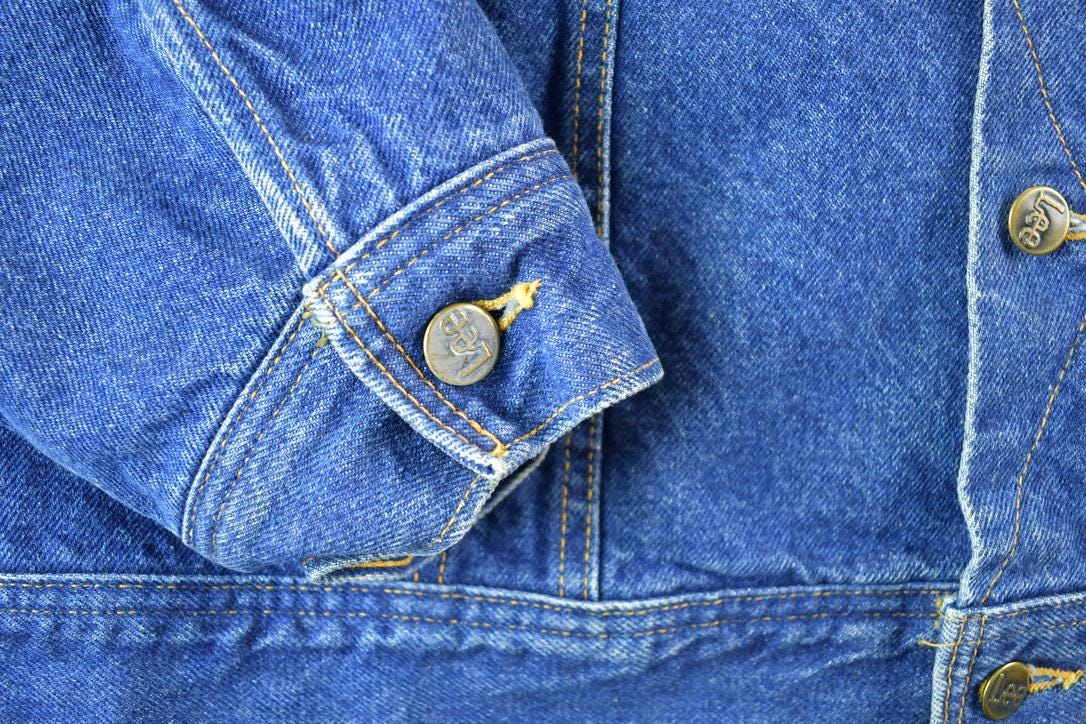 Vintage 1970s Lee Storm Riders Lined Jean Jacket / Vintage Denim / Streetwear / Blanket Lined / True Vintage / Denim Jacket