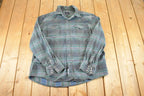 Vintage 1990s Converse One Star Plaid Button Up Shirt Men's L / 90's Rugged Polo