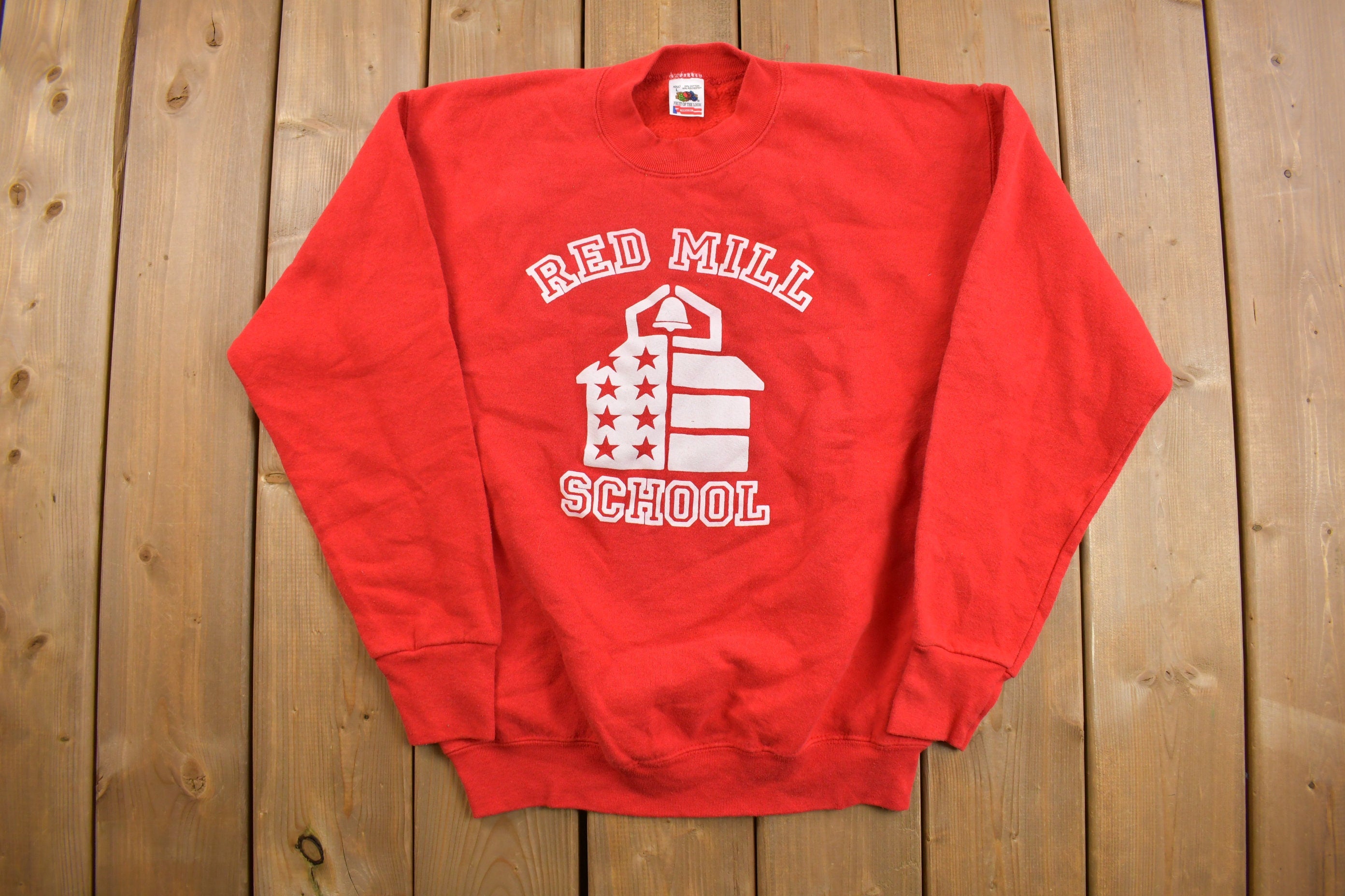 Vintage 1990s Red Mill School Crewneck Sweatshirt