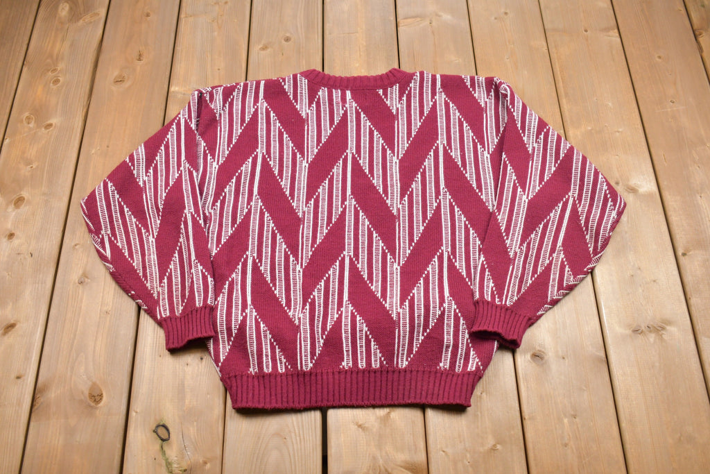 Vintage Knitted Aspetuck Trading Co Sweater