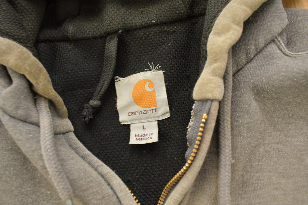 Vintage 1990s Carhartt Heavy Weight Sun Faded Zip Up Hoodie