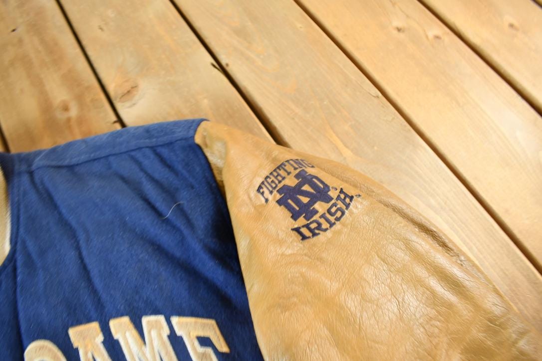 Vintage 1990s University of Notre Dame Collegiate Varsity Jacket