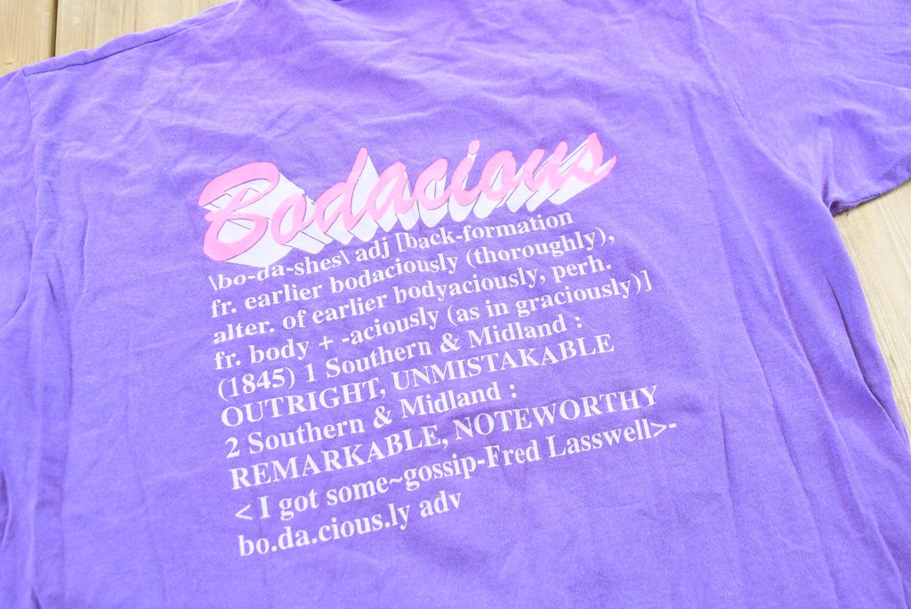 Vintage 1990s Funny Bodacious Body Defintion T-Shirt Men's L /