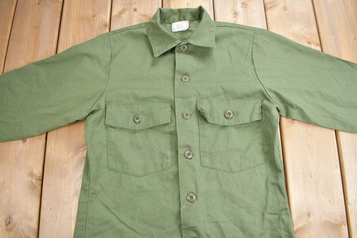 Vintage 1987 OG-507 Air Force Military Sateen Shirt