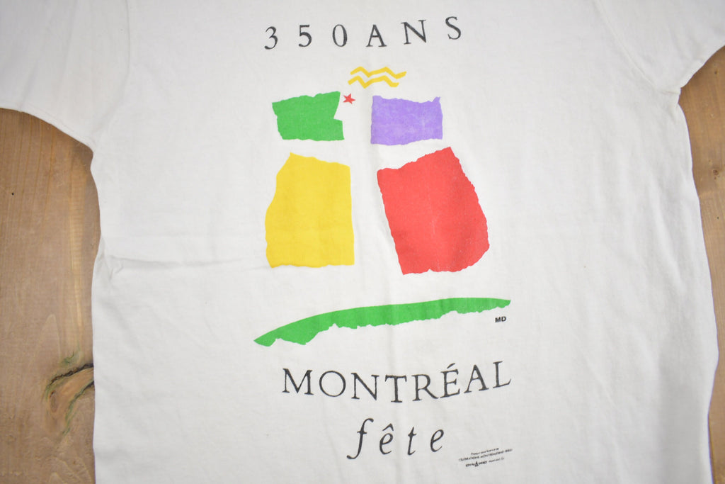 Vintage 1980s 350ans Montreal Fête Graphic T Shirt
