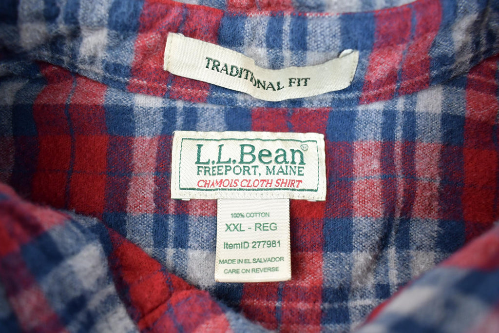 Vintage 1990s L.L Bean Plaid Flannel Traditional Fit Button Up Shirt