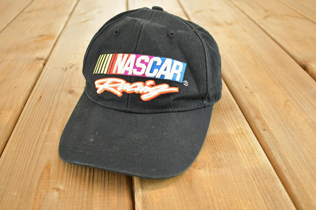 Vintage 1990s Nascar Racing Snapback Hat / 90's Embroidered Race Car Cap