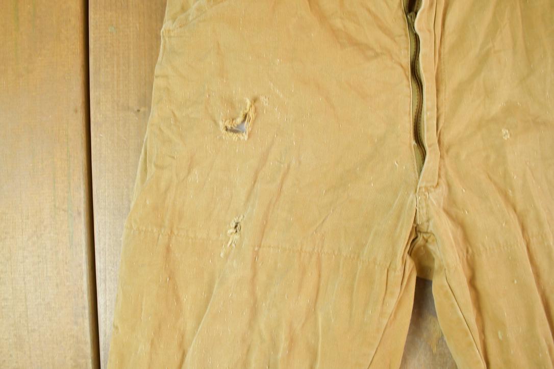 Vintage 1970s Tan Denim Work Jeans Size 34 x 25