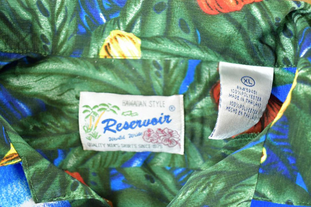 Vintage 1990s Reservoir Hawaiian AOP Button Up Shirt Mens L