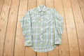 Vintage 1980s Women's Pearl Snap Permanent Press Plaid Button Up Flannel Shirt Made In Japan