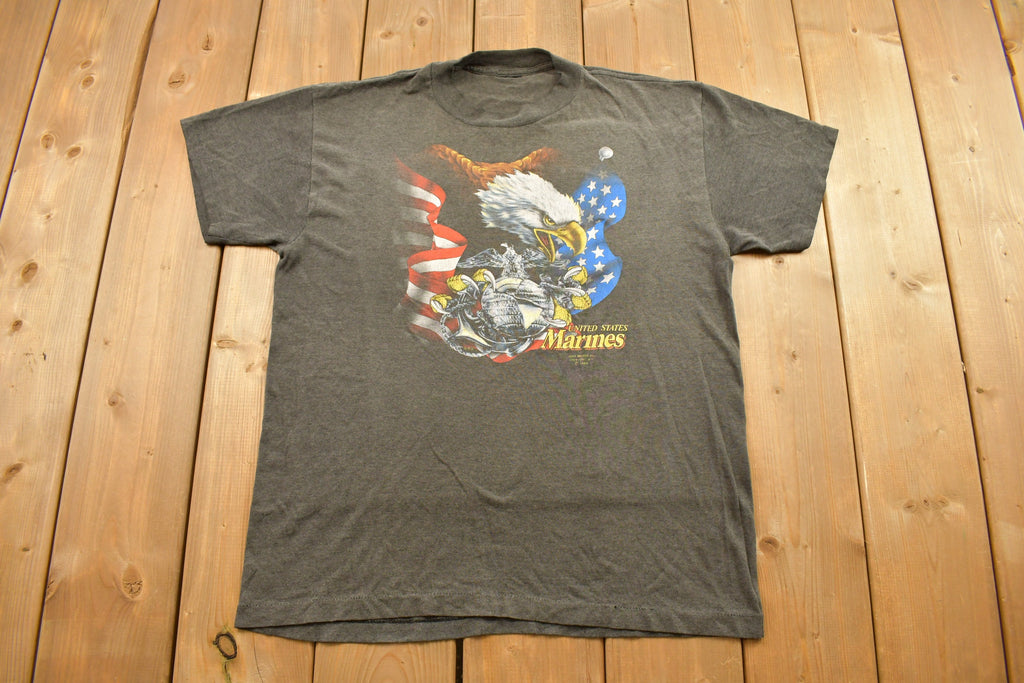 Vintage 1988 United States Marines Bald Eagle Graphic T Shirt