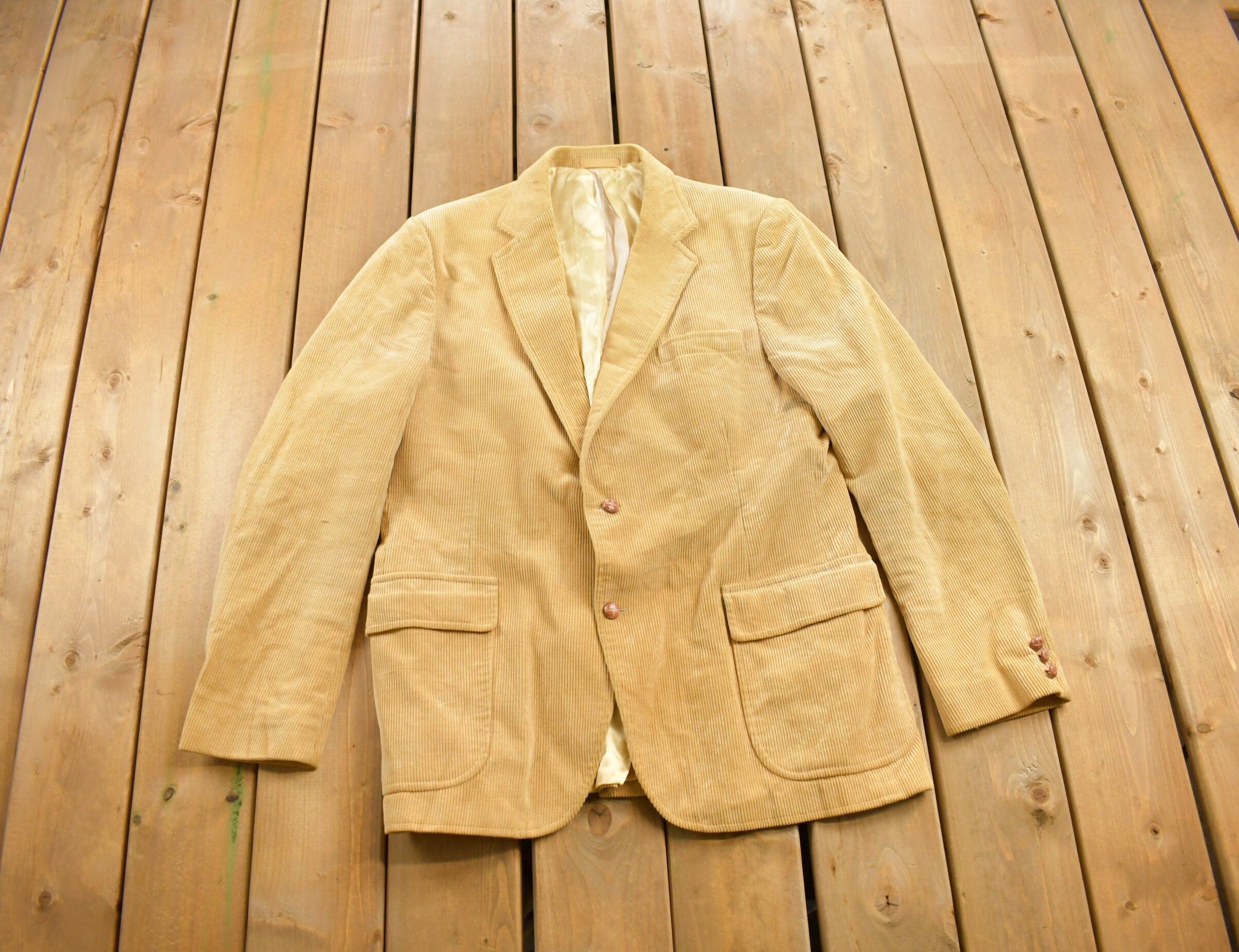 Vintage 1980s Brad Whitney Beige Sportcoat