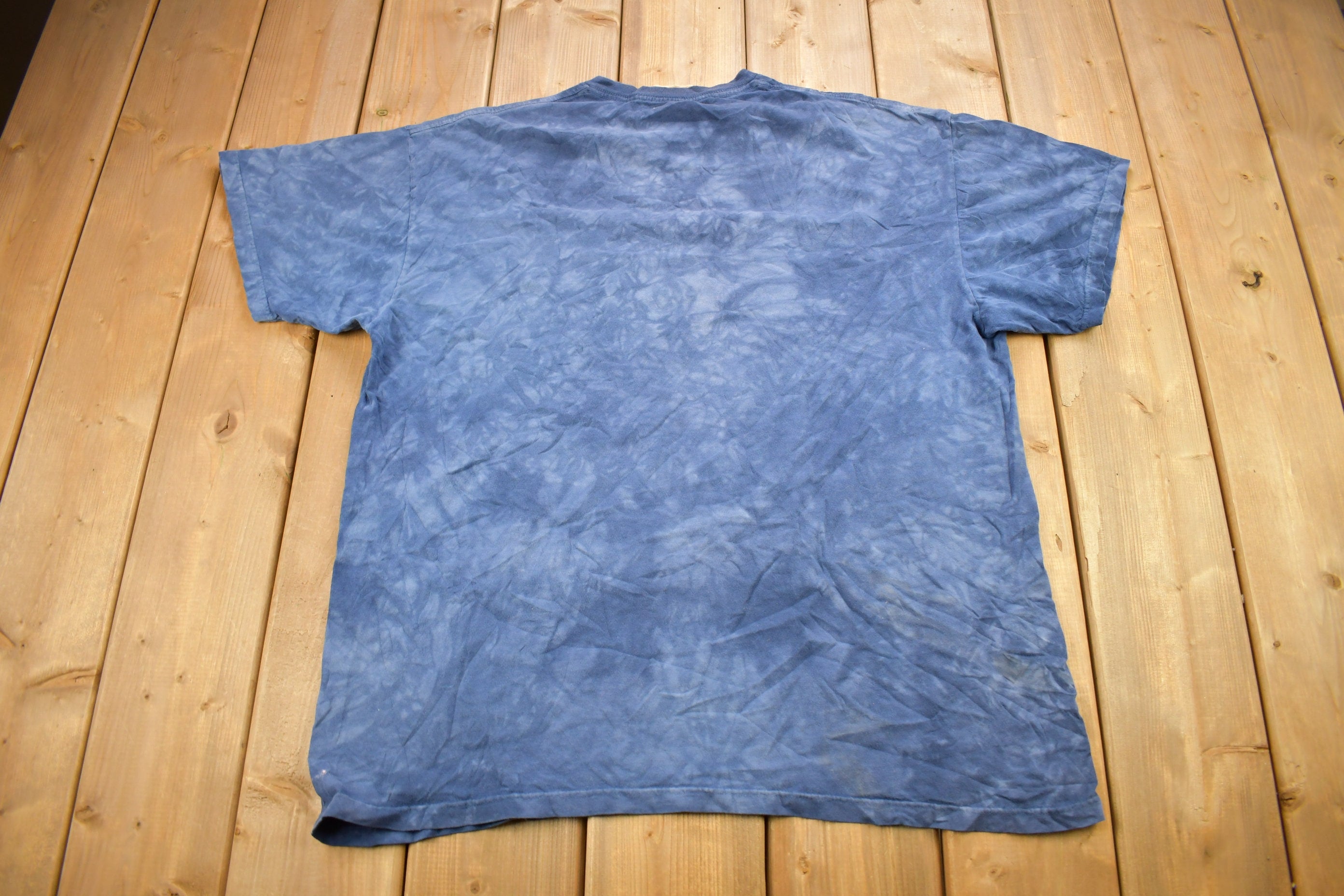 Vintage 1990s American Flag Bald Eagle Graphic Tie Dye T-Shirt