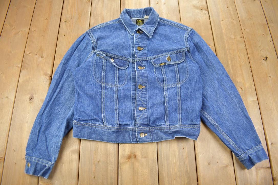 Vintage 1970s Lee Sanforized Jean Jacket Size Union Made In USA